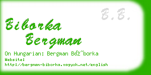 biborka bergman business card